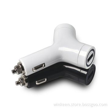 Slingshot Design Car Charger with Dual USB Port and 2.1A Output, Ideal for iPad 2